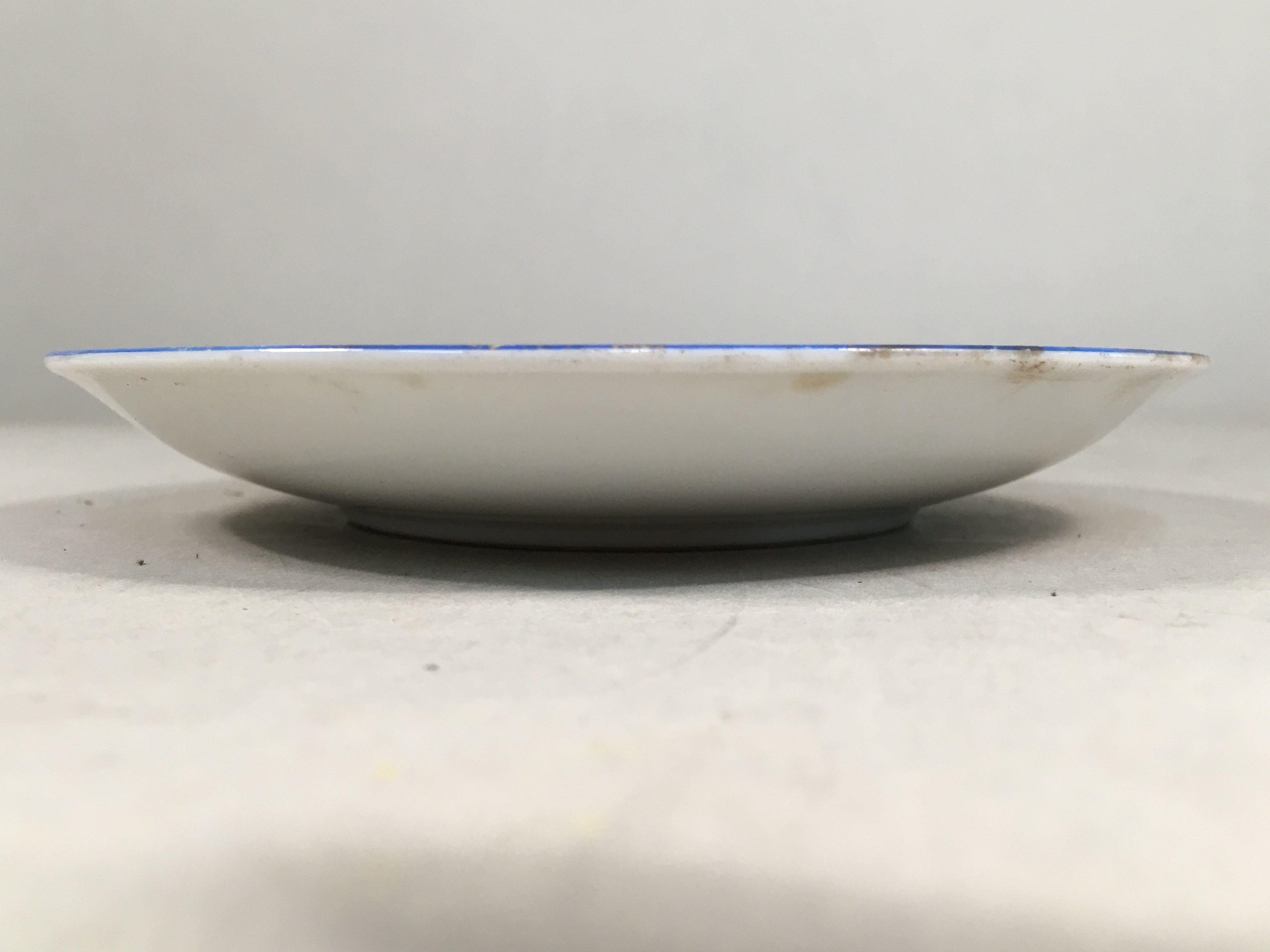 Japanese Porcelain Drink Saucer Vtg Chataku Coaster Daruma Kanji PP370