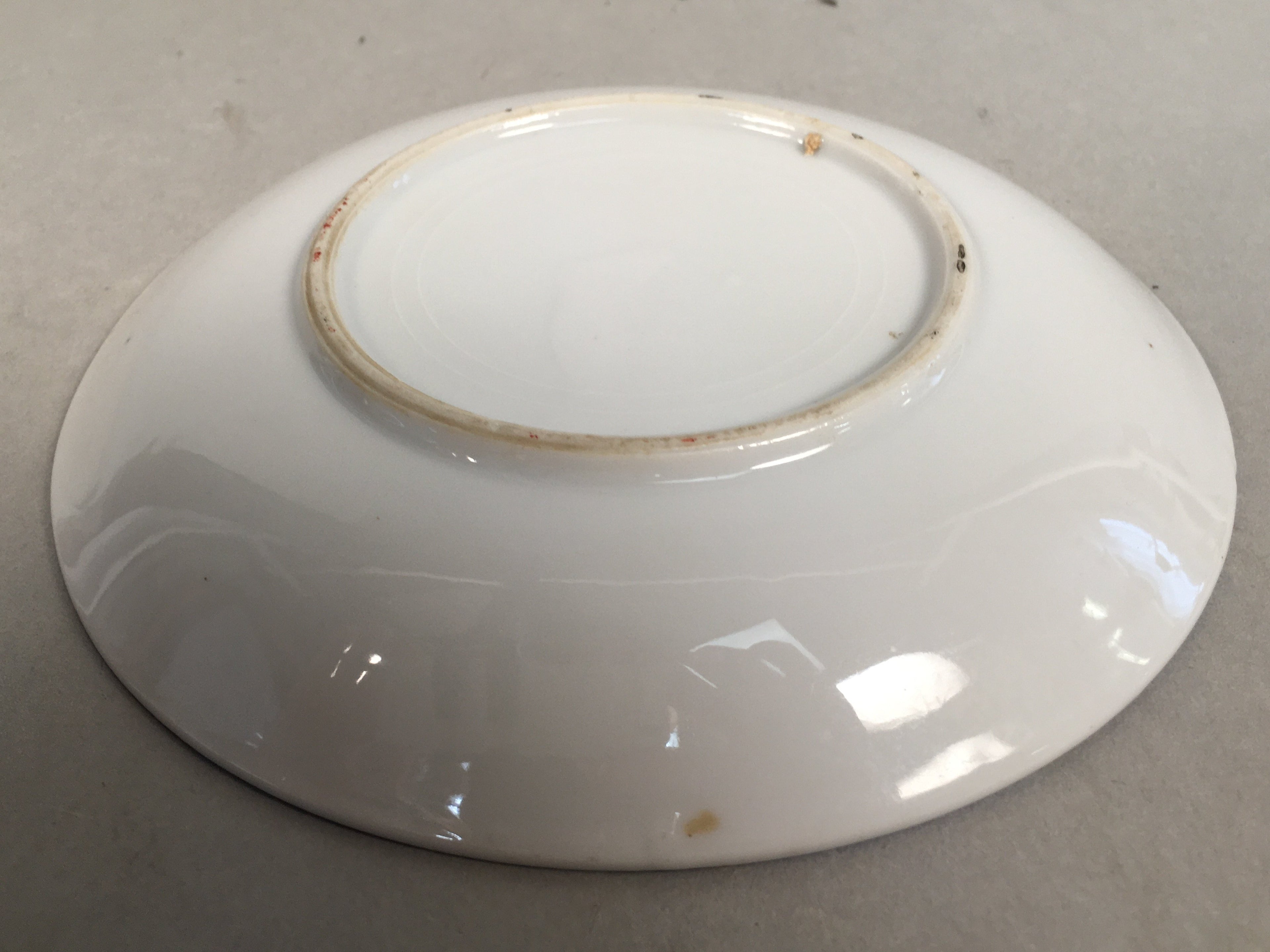 Japanese Porcelain Drink Saucer Vtg Chataku Coaster Daruma Kanji PP371