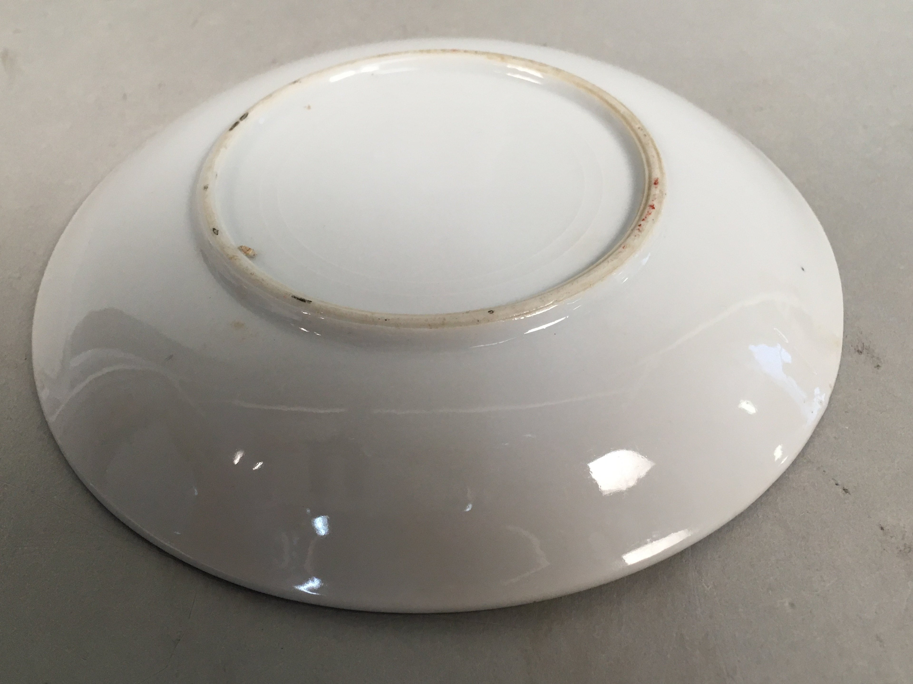 Japanese Porcelain Drink Saucer Vtg Chataku Coaster Daruma Kanji PP371