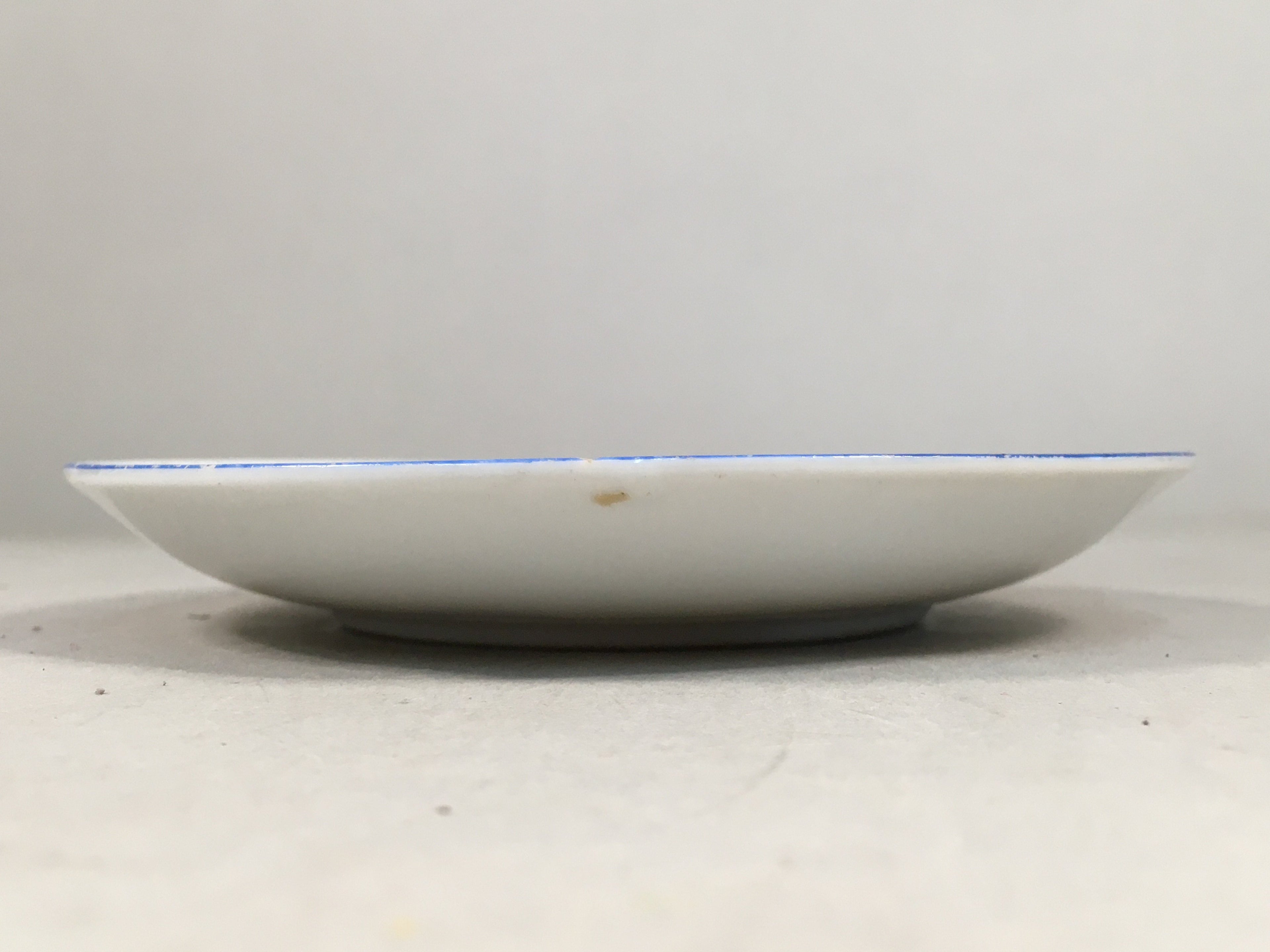 Japanese Porcelain Drink Saucer Vtg Chataku Coaster Daruma Kanji PP371