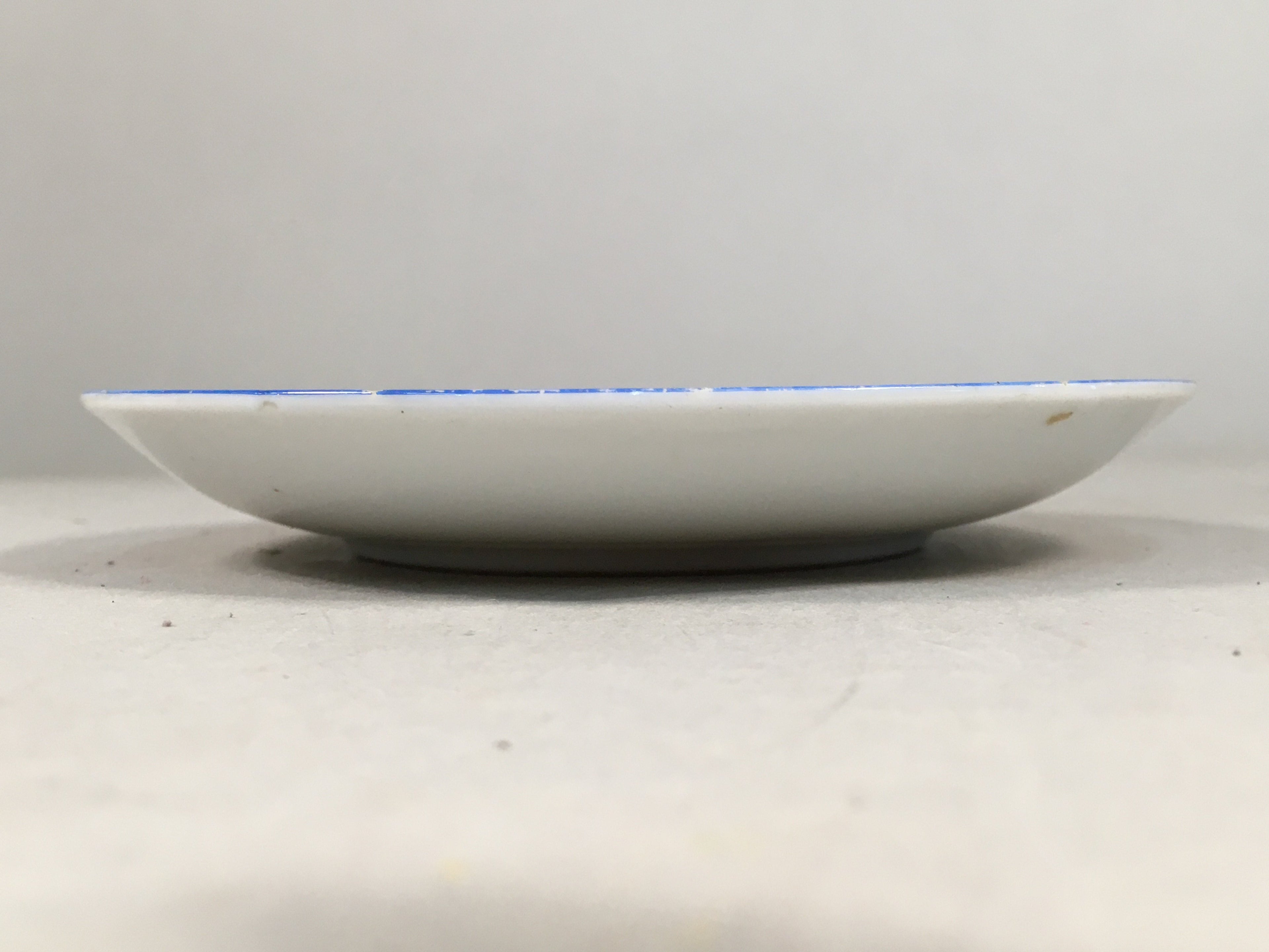Japanese Porcelain Drink Saucer Vtg Chataku Coaster Daruma Kanji PP371
