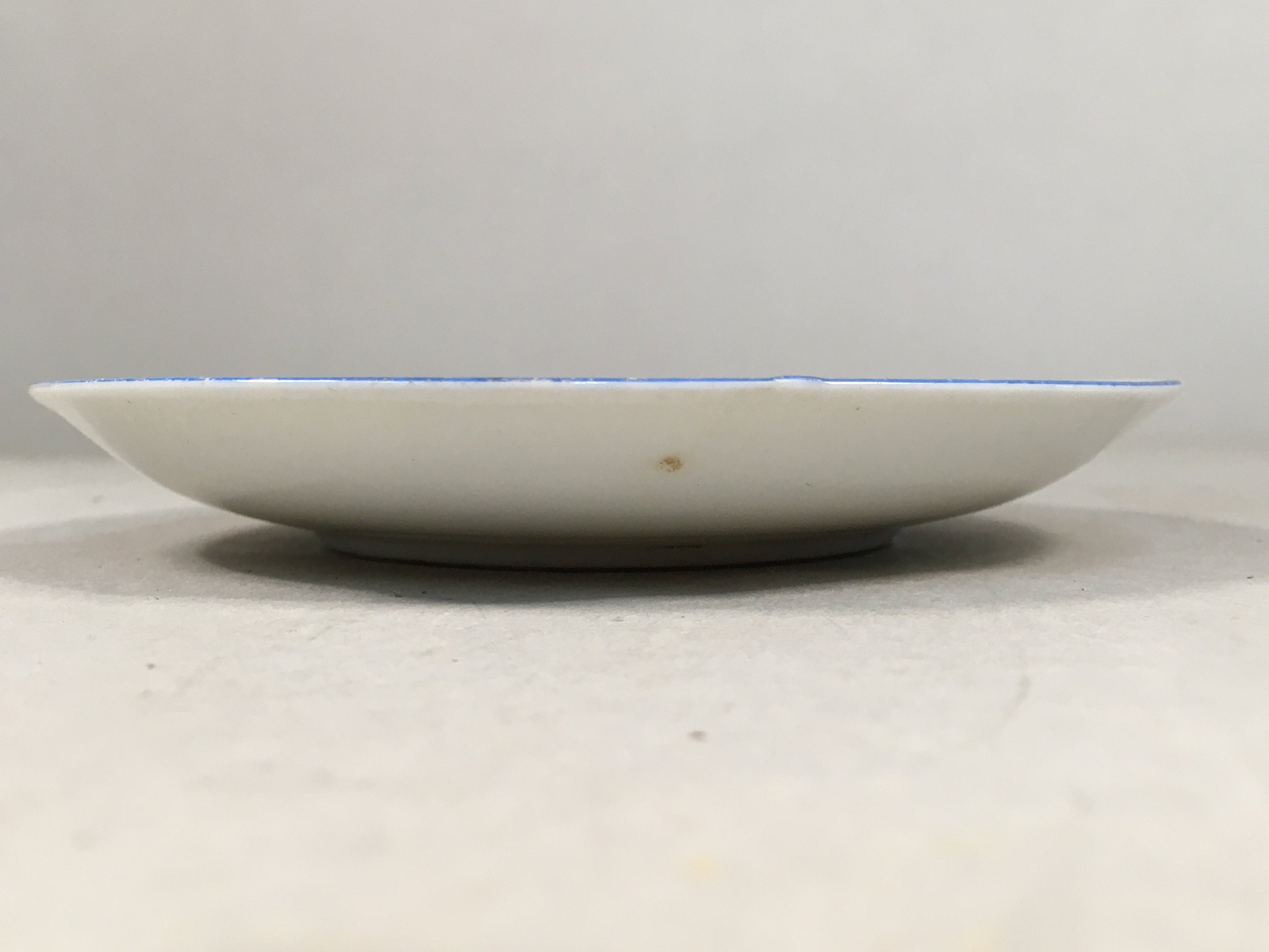 Japanese Porcelain Drink Saucer Vtg Chataku Coaster Daruma Kanji PP372