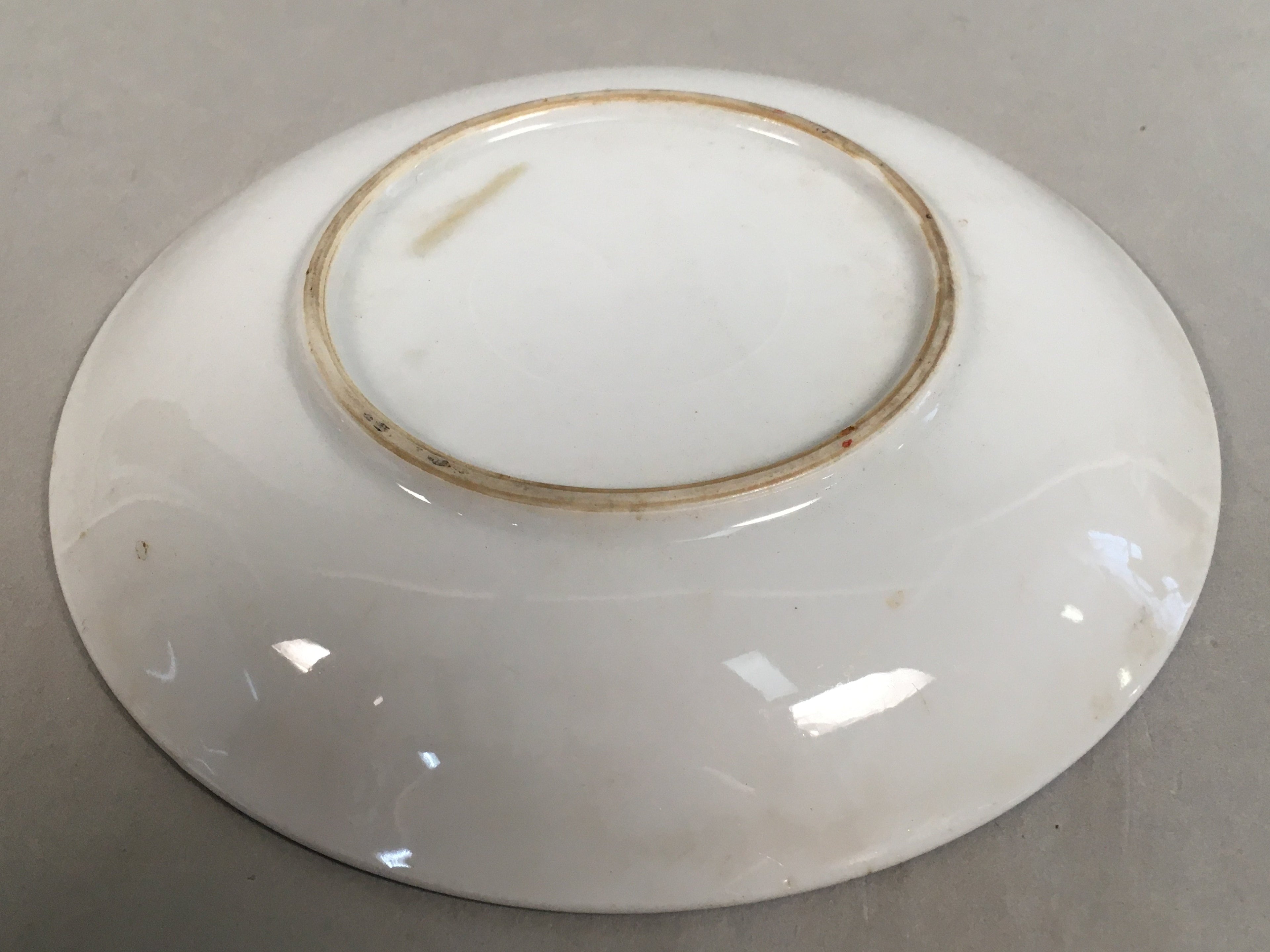 Japanese Porcelain Drink Saucer Vtg Chataku Coaster Daruma Kanji PP373