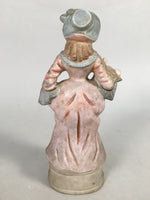 Japanese Porcelain Figurine Vtg Statue Western Dress Woman Okimono BD574