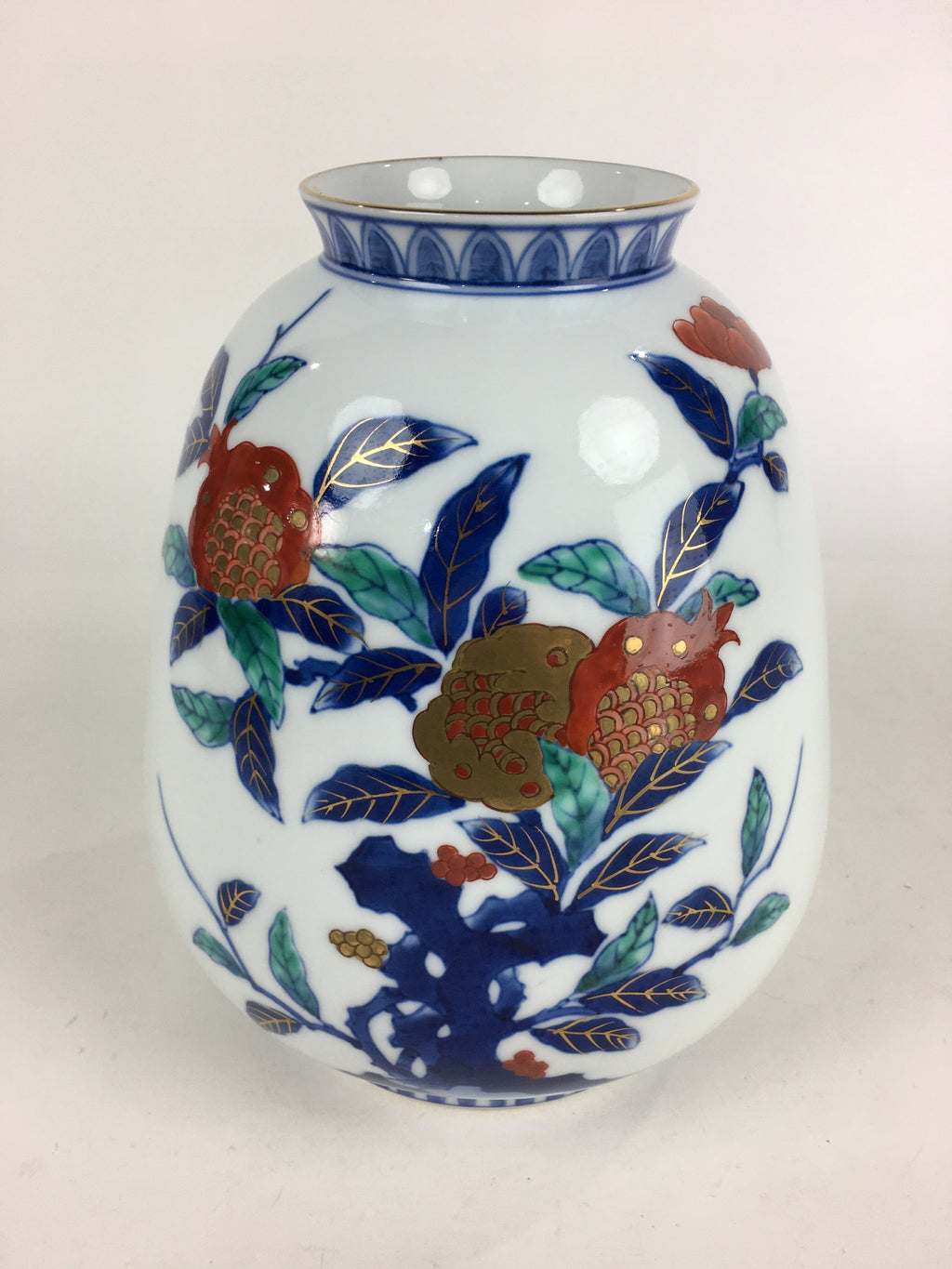 Japanese Porcelain Flower Vase Arita ware Vtg Kabin Ikebana Arrangement PX623