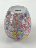 Japanese Porcelain Flower Vase Kabin Vtg Floral Pattern Ikebana Arrangement Pink