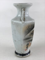 Japanese Porcelain Flower Vase Kabin Vtg Mt. Fuji Dragon Ikebana Arrangement FK3