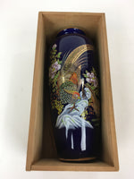 Japanese Porcelain Flower Vase Kutani ware Vtg Kabin Ikebana Arrangement PX564