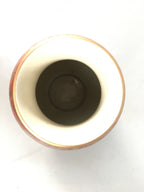 Japanese Porcelain Flower Vase Kutani ware Vtg Kabin Ikebana Red Gold FV895