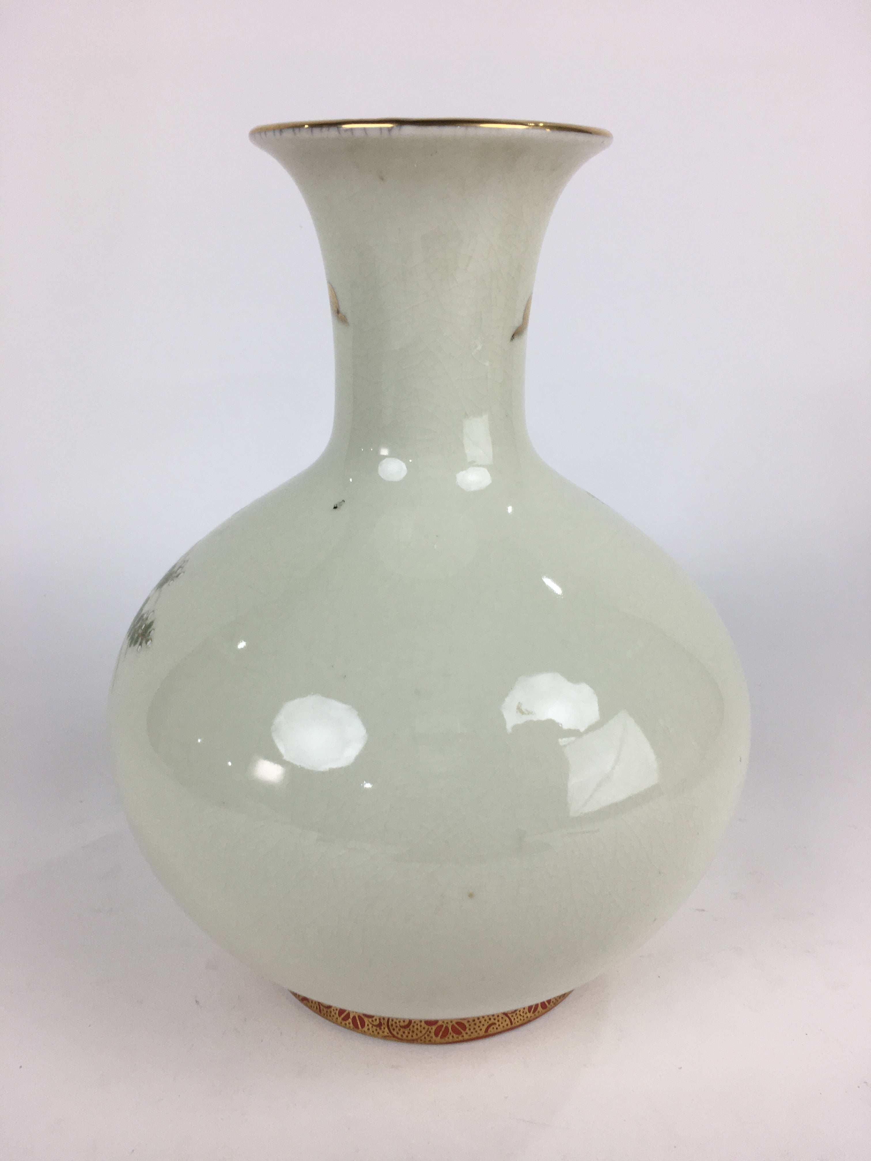 Japanese Porcelain Flower Vase Vtg Kabin Ikebana Arrangement FV990