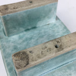 Japanese Porcelain Flower Vase Vtg Pottery Suiban Ikebana Light Green PP967