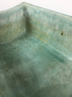 Japanese Porcelain Flower Vase Vtg Pottery Suiban Ikebana Light Green PP967