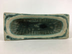 Japanese Porcelain Flower Vase Vtg Pottery Suiban Ikebana Light Green PP968