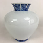 Japanese Porcelain Flower Vase Vtg Sometsuke Kabin Ikebana Blue Red White FV916