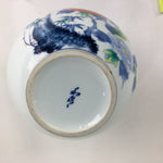 Japanese Porcelain Flower Vase Vtg Sometsuke Kabin Ikebana Blue Red White FV916