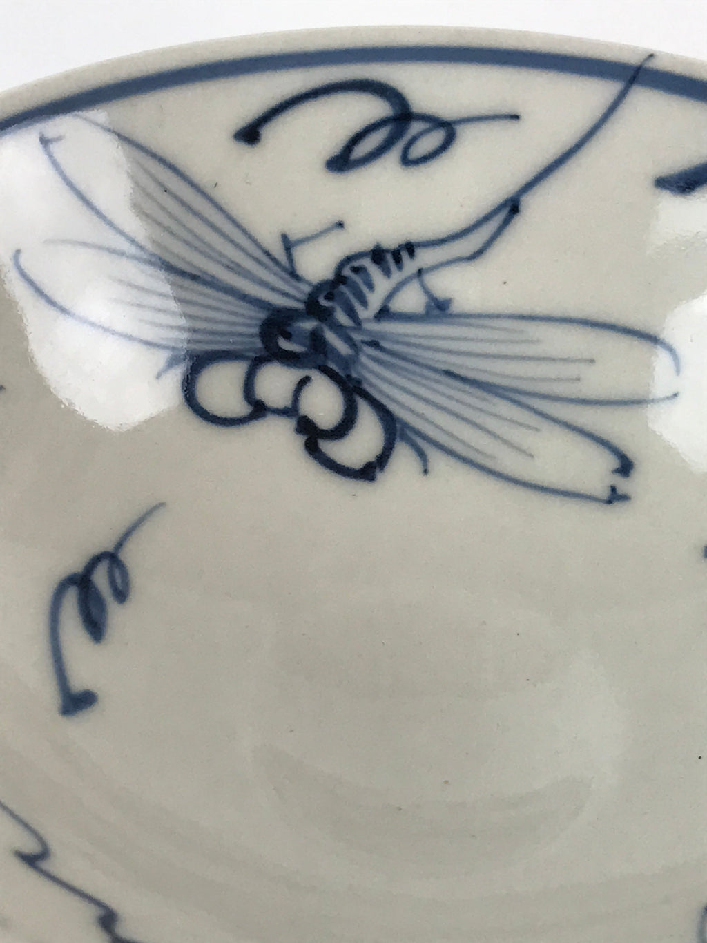 Japanese Porcelain Green Tea Bowl Chawan Tea Ceremony Matcha Dragonfly GTB966