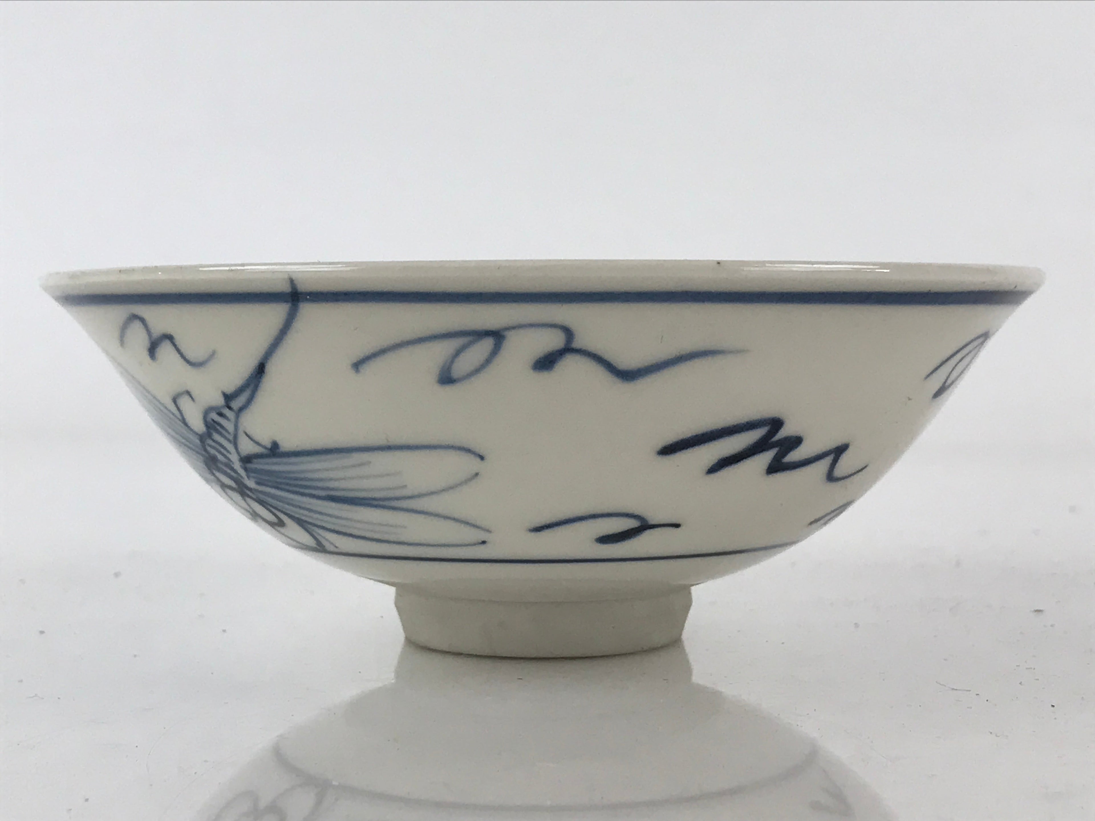 Japanese Porcelain Green Tea Bowl Chawan Tea Ceremony Matcha Dragonfly GTB966