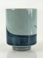 Japanese Porcelain Hasami Ware Teacup Yunomi Vtg Blue Sometsuke Daruma TC325