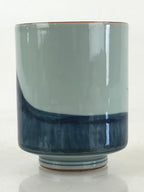 Japanese Porcelain Hasami Ware Teacup Yunomi Vtg Blue Sometsuke Daruma TC326
