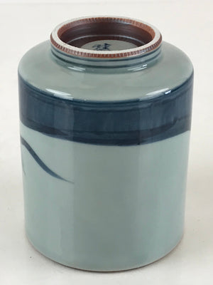 Japanese Porcelain Hasami Ware Teacup Yunomi Vtg Blue Sometsuke Daruma TC328