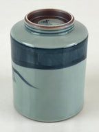 Japanese Porcelain Hasami Ware Teacup Yunomi Vtg Blue Sometsuke Daruma TC329