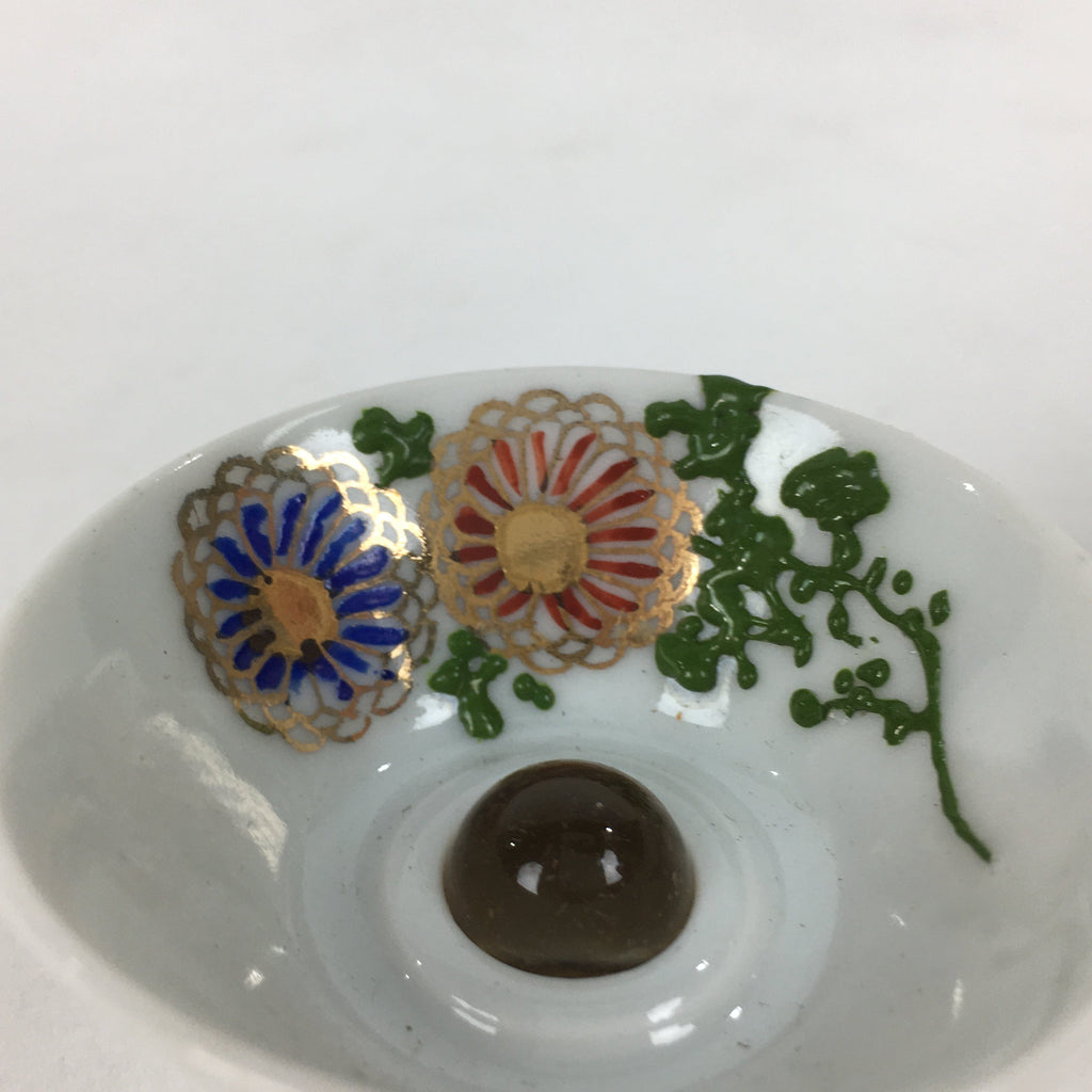 Japanese Porcelain Hidden Picture Sake Cup Geisha Kiyomizu Guinomi Sakazuki G46