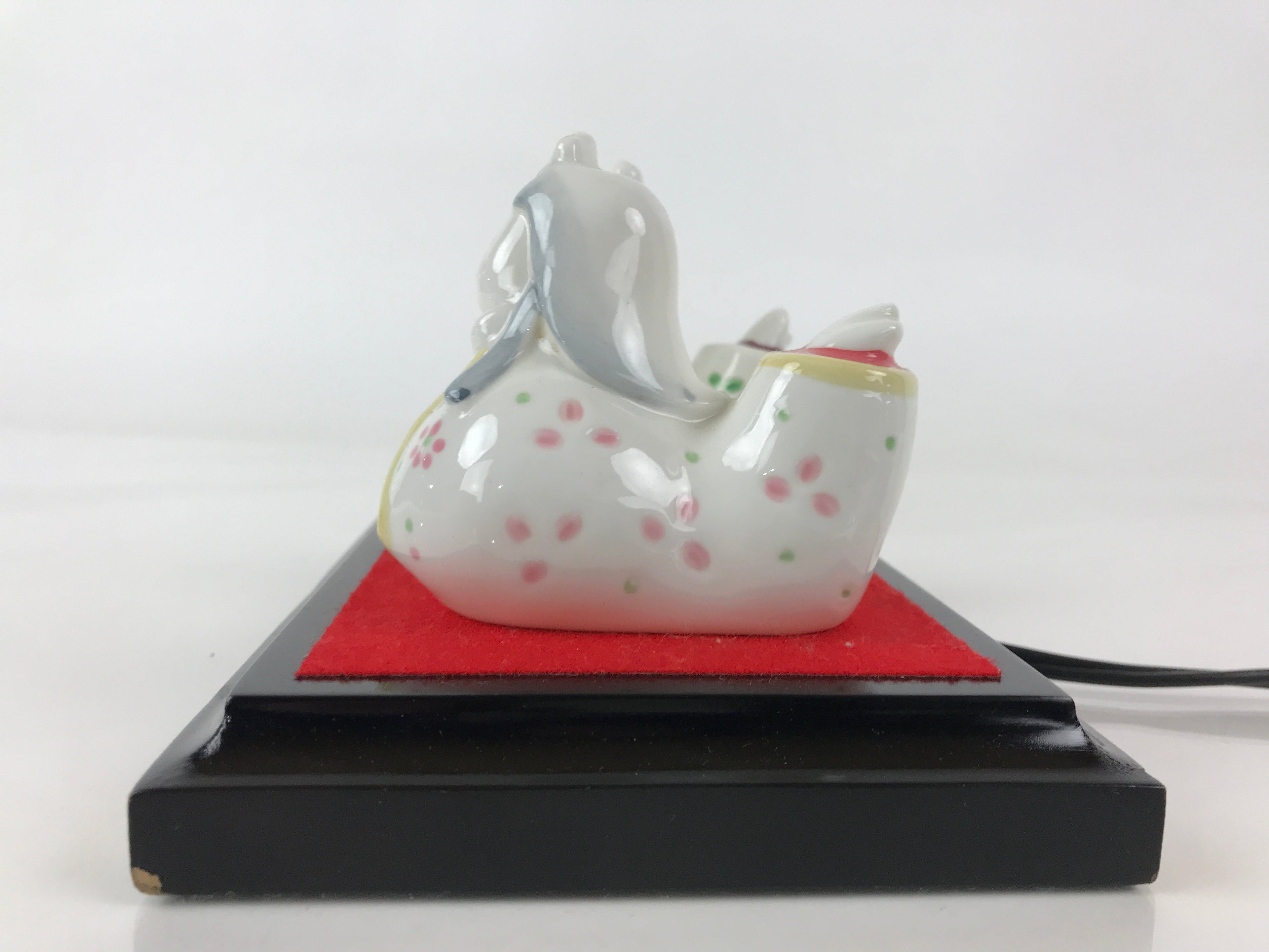 Japanese Porcelain Hina Doll Lamp Electric Light Vtg Girl's Day Festival ID480