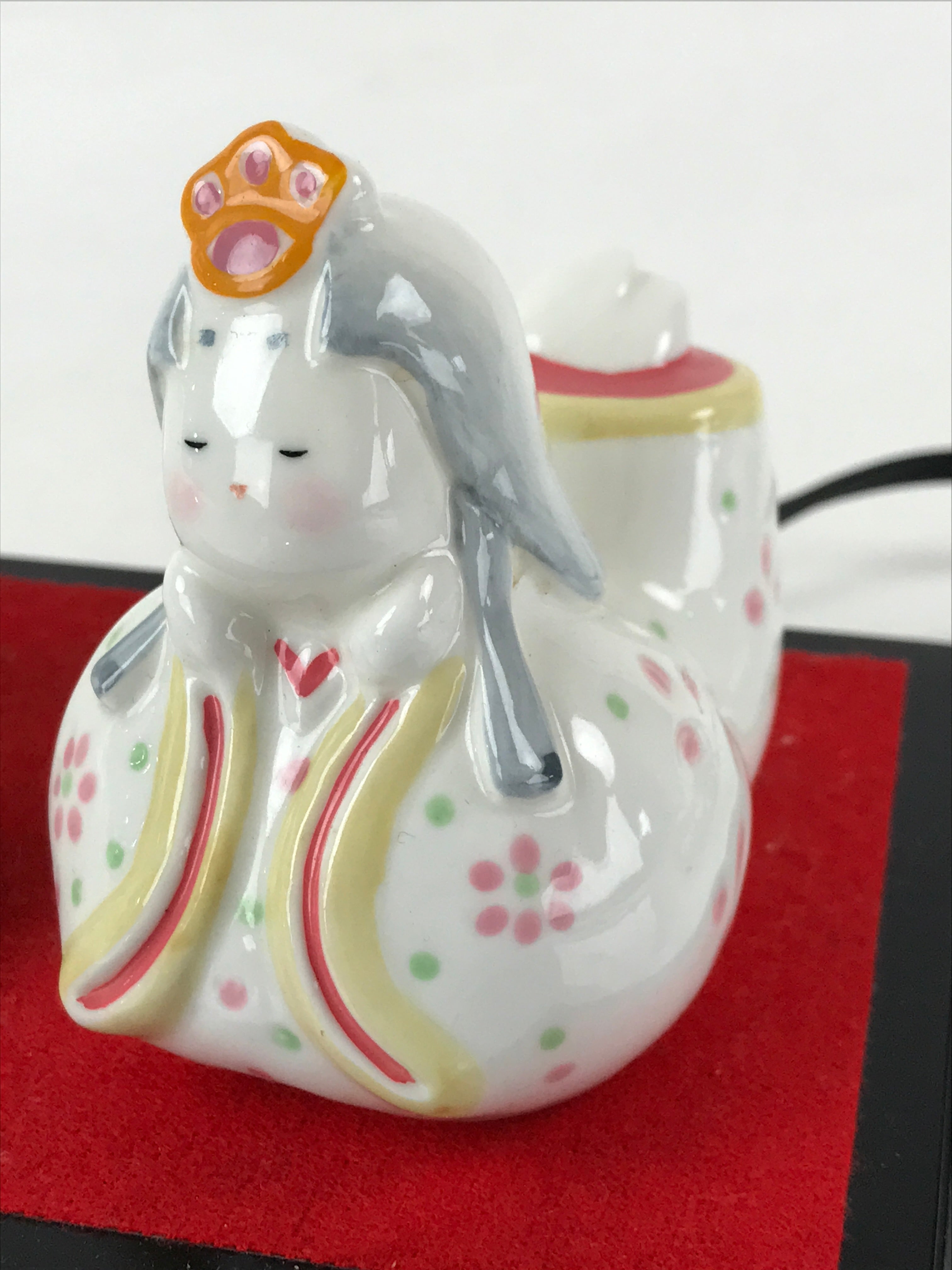 Japanese Porcelain Hina Doll Lamp Electric Light Vtg Girl's Day Festival ID480