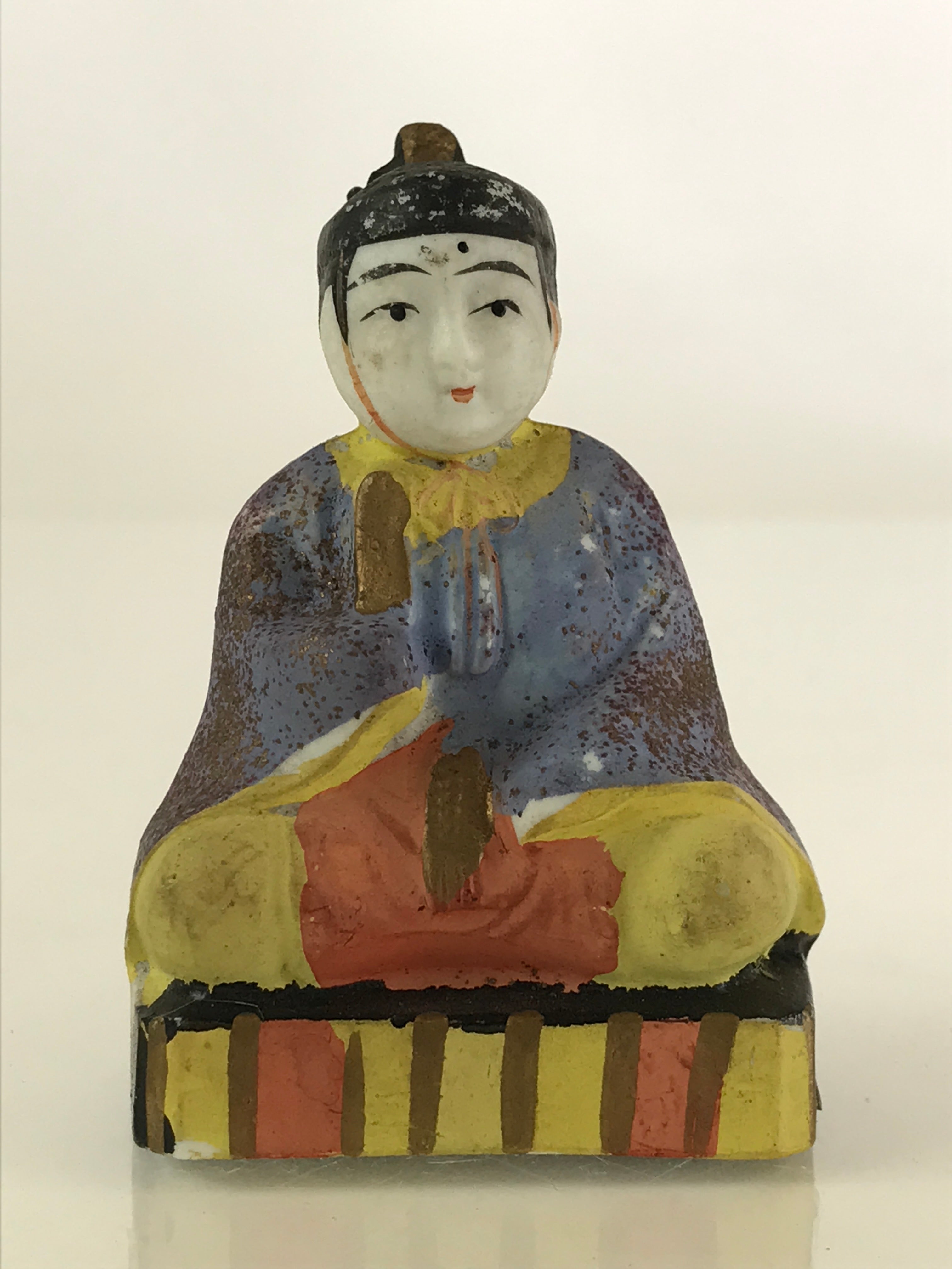 Japanese Porcelain Hina Doll Vtg Tsuchi-Bina Prince Girl's Day Festival ID455