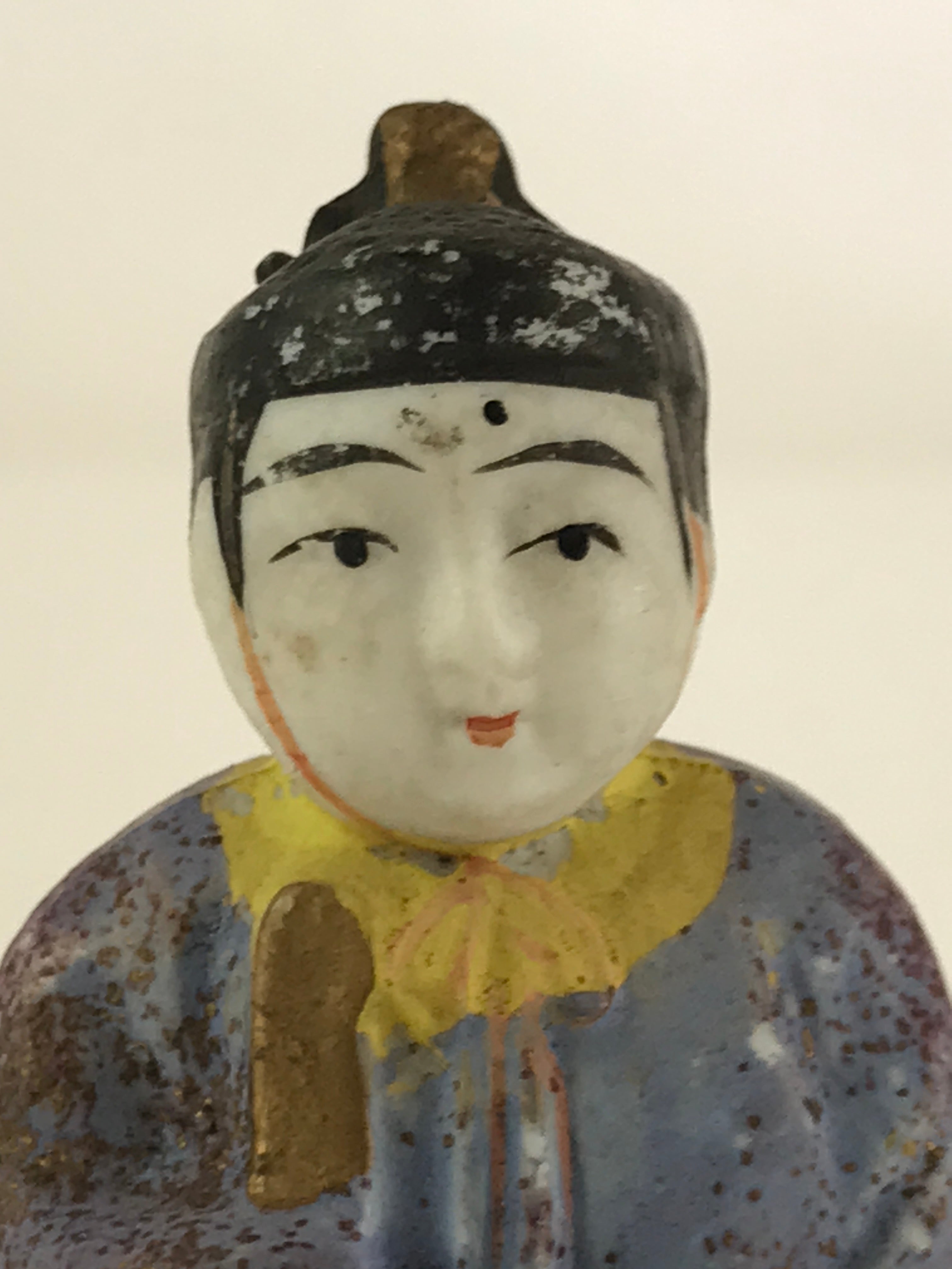 Japanese Porcelain Hina Doll Vtg Tsuchi-Bina Prince Girl's Day Festival ID455