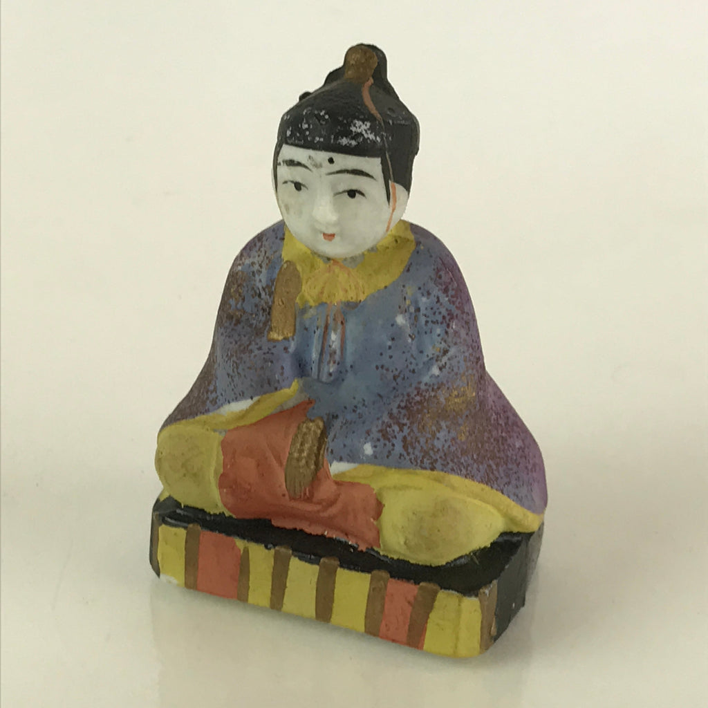 Japanese Porcelain Hina Doll Vtg Tsuchi-Bina Prince Girl's Day Festival ID455