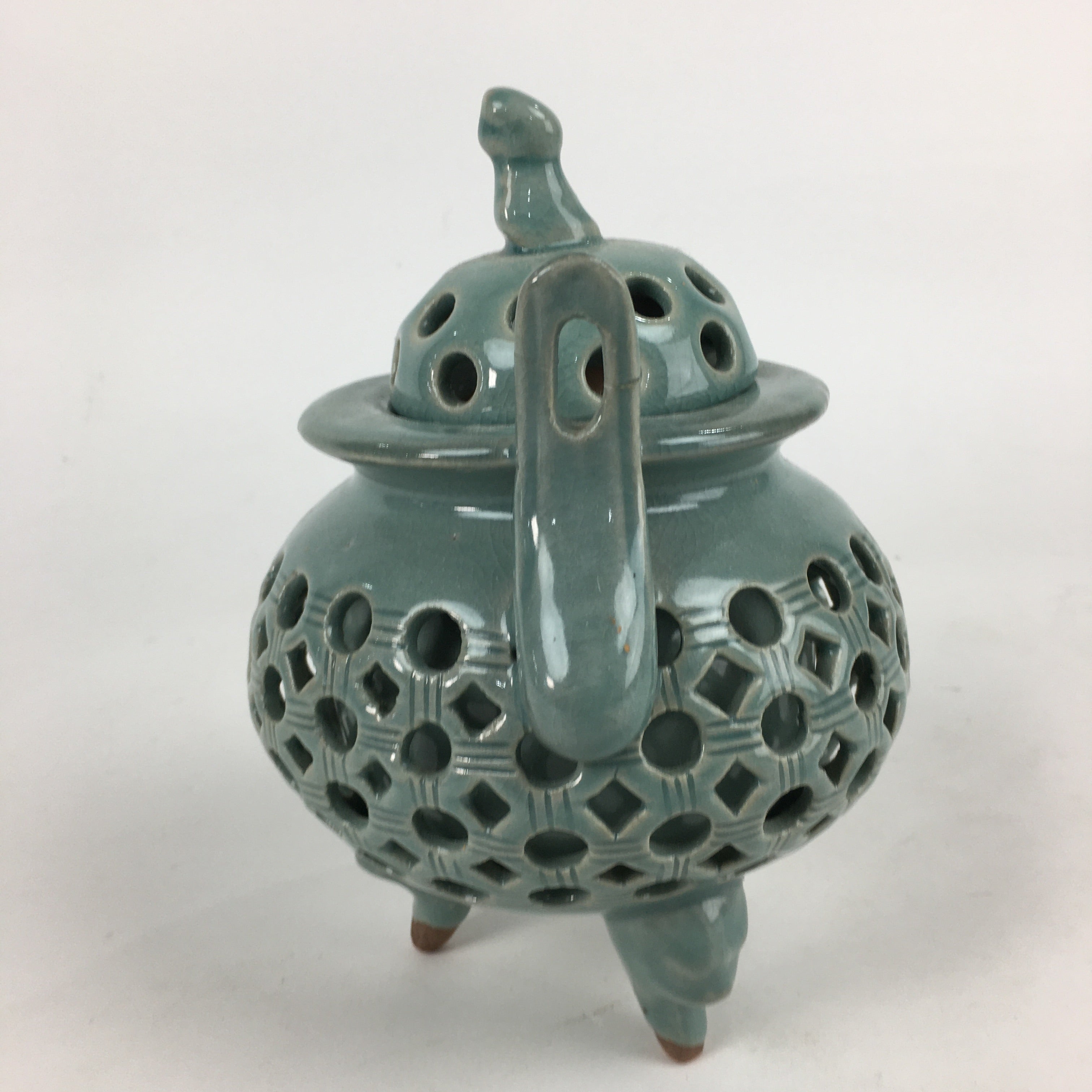 Japanese Porcelain Incense Burner Vtg Koro Butsudan Tea Ceremony BU648