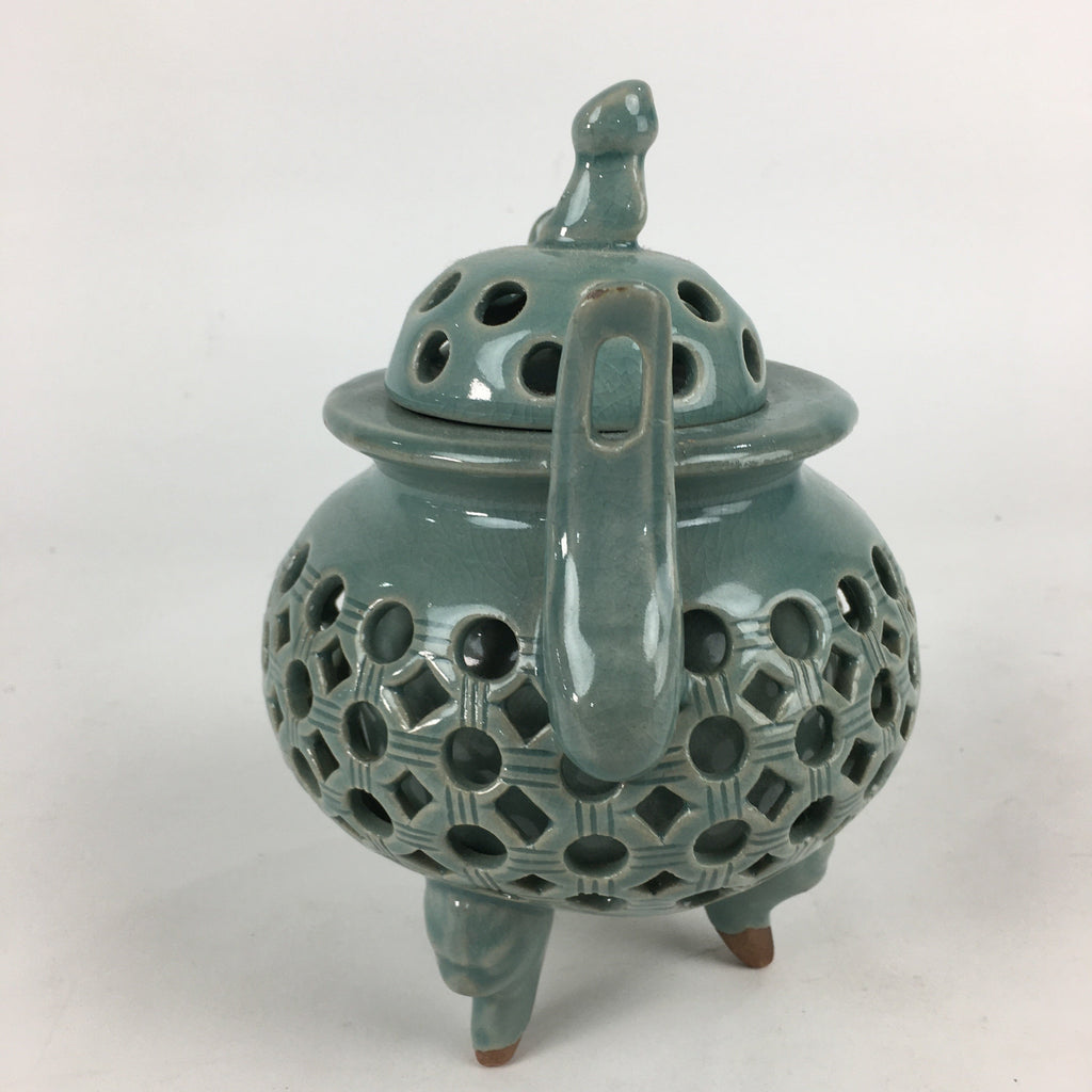 Japanese Porcelain Incense Burner Vtg Koro Butsudan Tea Ceremony BU648