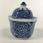 Japanese Porcelain Incense Burner Vtg Sometsuke Koro White Bule BU390