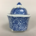 Japanese Porcelain Incense Burner Vtg Sometsuke Koro White Bule BU390