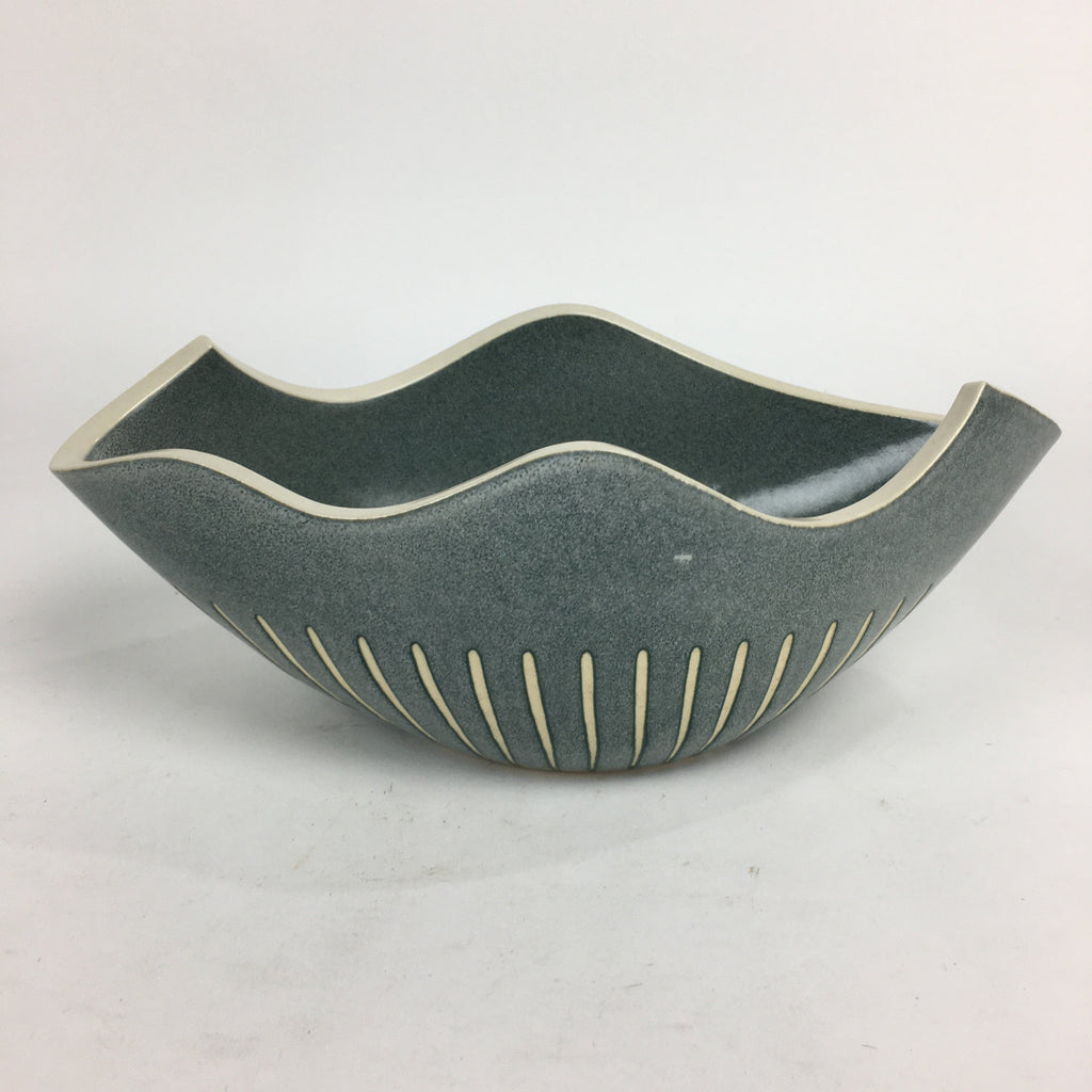 Japanese Porcelain Kiyomizu Ware Flower Vase Vtg Pottery Suiban Ikebana PP721