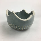Japanese Porcelain Kiyomizu Ware Flower Vase Vtg Pottery Suiban Ikebana PP721