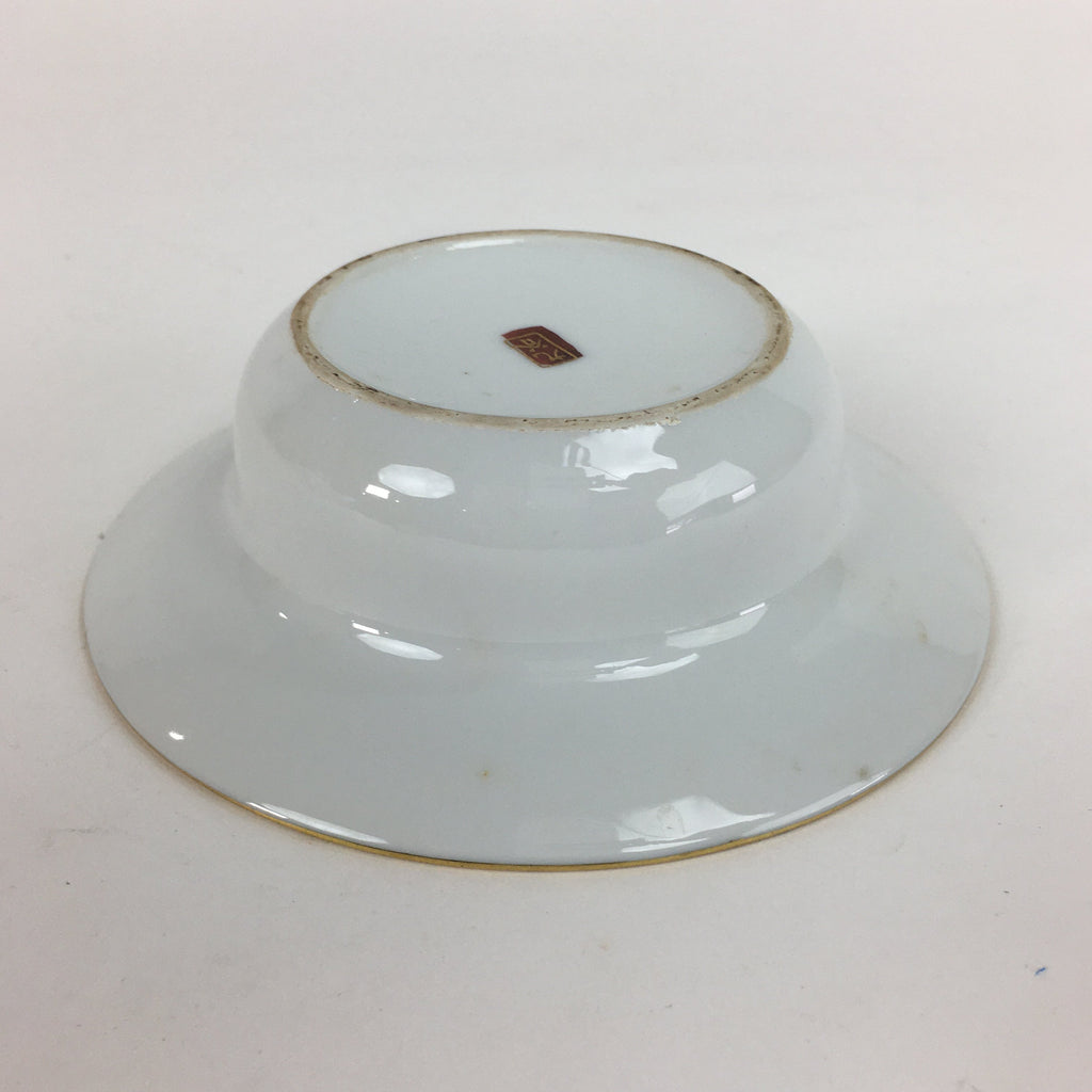 Japanese Porcelain Kutani Ware Ashtray Vtg Haizara Golden Flower Pattern PP508