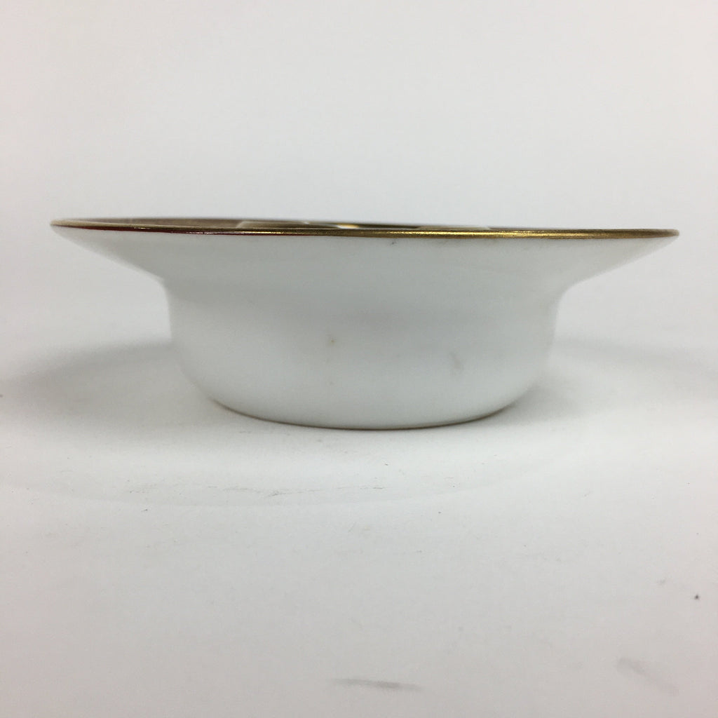 Japanese Porcelain Kutani Ware Ashtray Vtg Haizara Golden Flower Pattern PP509
