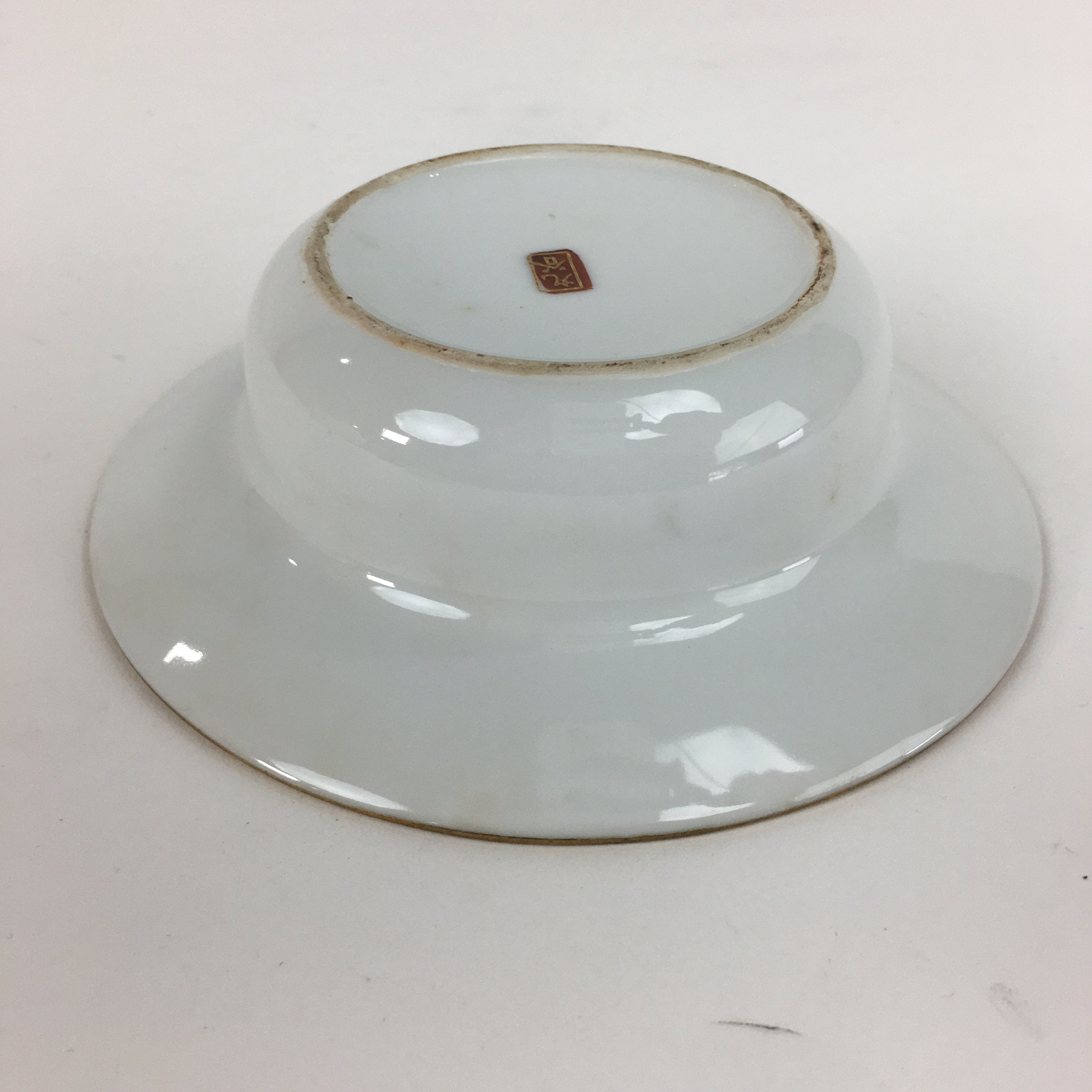Japanese Porcelain Kutani Ware Ashtray Vtg Haizara Golden Flower Pattern PP509
