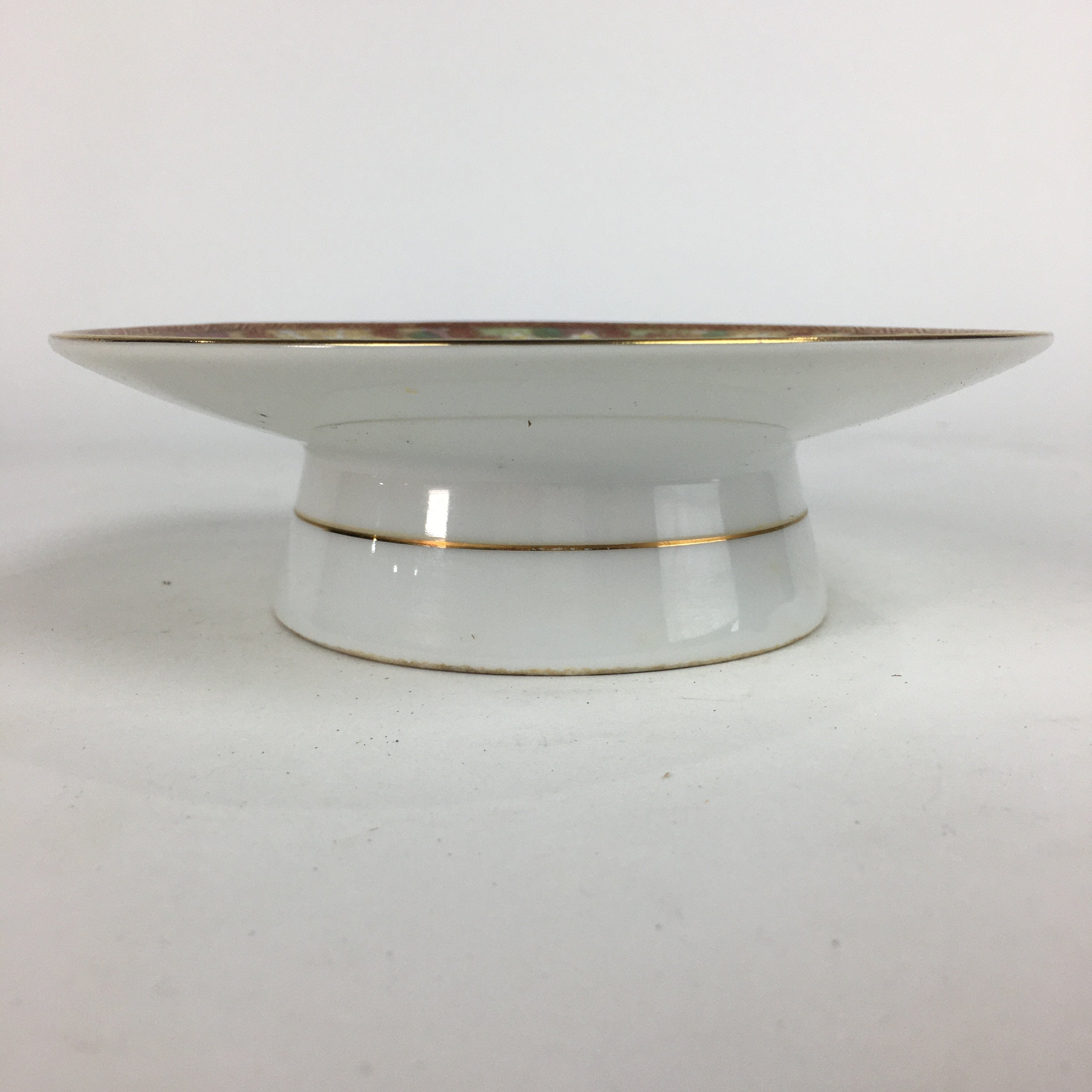 Japanese Porcelain Kutani Ware Ashtray Vtg Haizara Golden Flower Pattern PP544