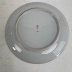Japanese Porcelain Kutani Ware Plate Vtg White Flower Design Round Sara PP766