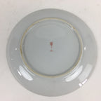 Japanese Porcelain Kutani Ware Plate Vtg White Flower Design Round Sara PP767