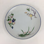 Japanese Porcelain Kutani Ware Plate Vtg White Flower Design Round Sara PP768