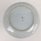 Japanese Porcelain Kutani Ware Plate Vtg White Flower Design Round Sara PP769