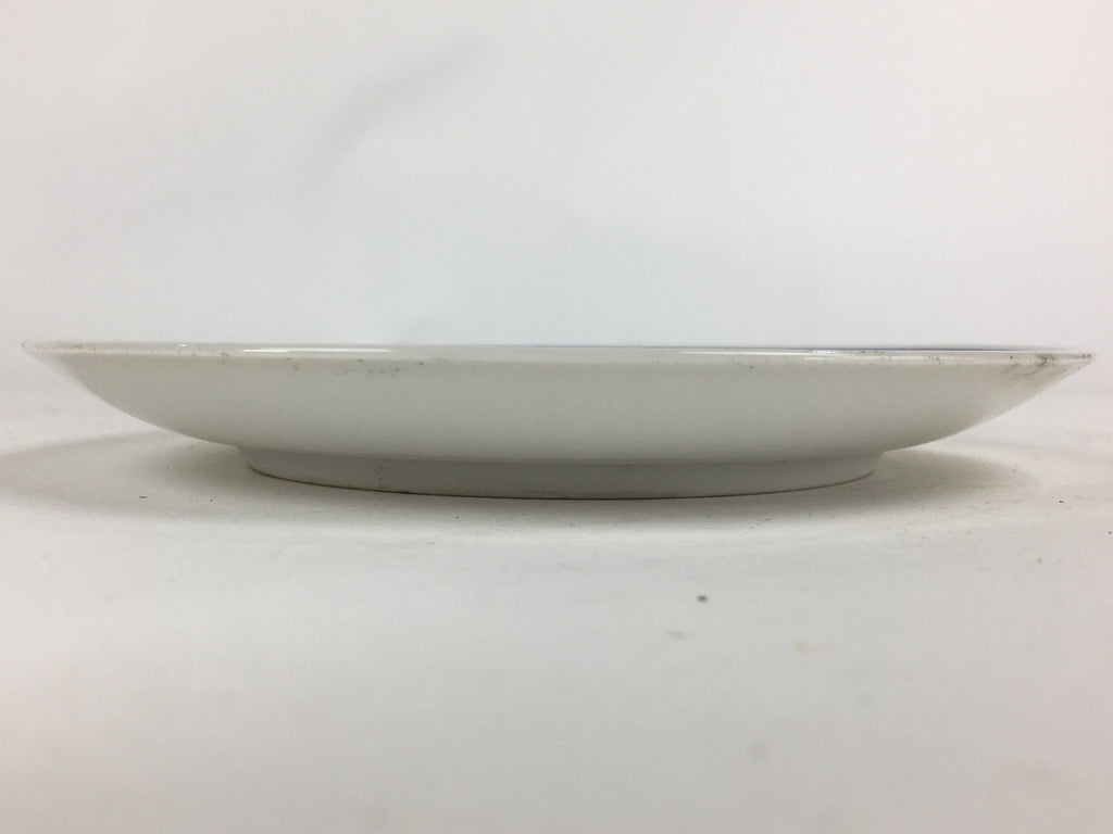 Japanese Porcelain Kutani Ware Plate Vtg White Flower Design Round Sara PP777