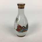 Japanese Porcelain Kutani Ware Sake Bottle Vtg Lidded Tokkuri Heian TS318