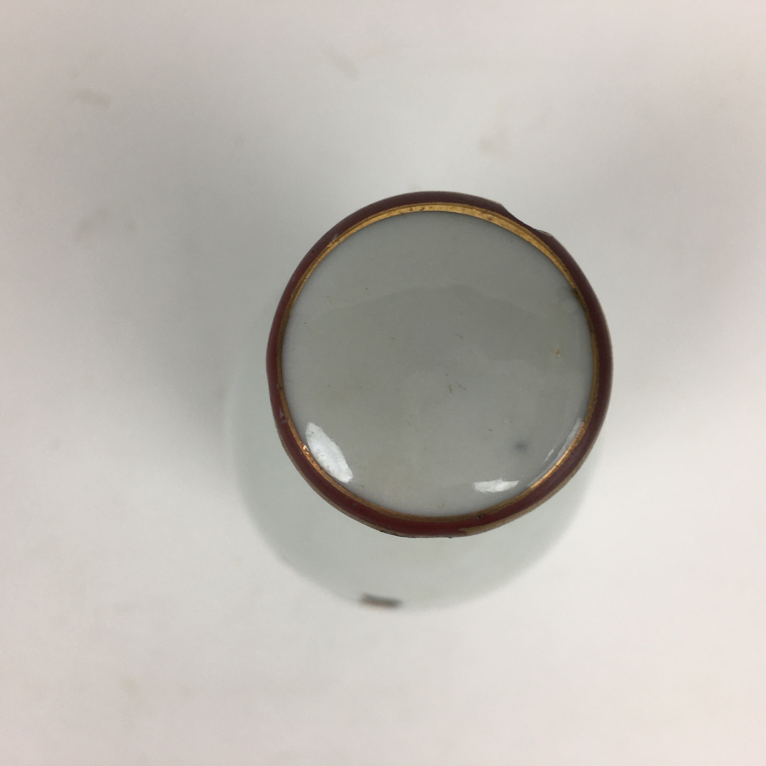 Japanese Porcelain Kutani Ware Sake Bottle Vtg Lidded Tokkuri Heian TS319