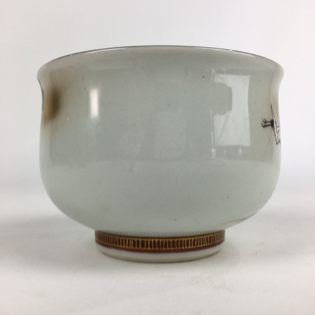 Japanese Porcelain Kutani Ware Sake Cup 5pc Large Bowl Set Vtg Sakezuki PP931