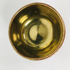 Japanese Porcelain Kutani Ware Sake Cup Vtg Guinomi Ochoko Red Gold GU926